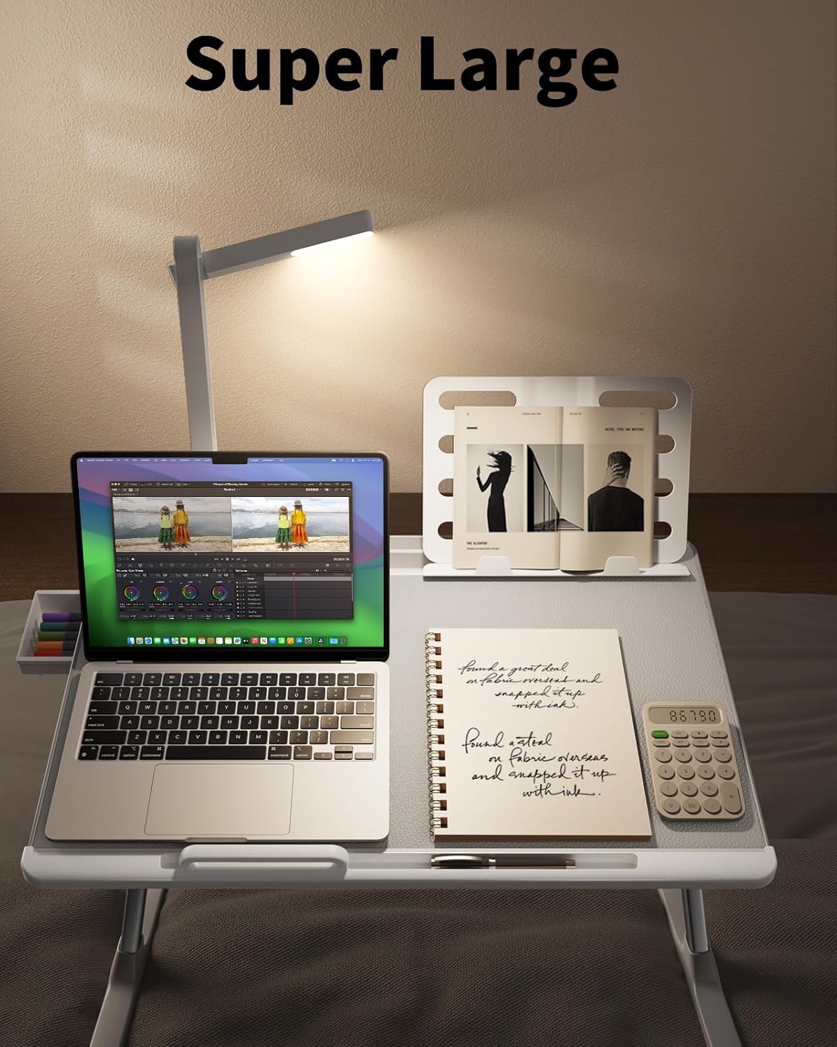 GetDeskor™ Smart Laptop Bed Desk with LED Lamp