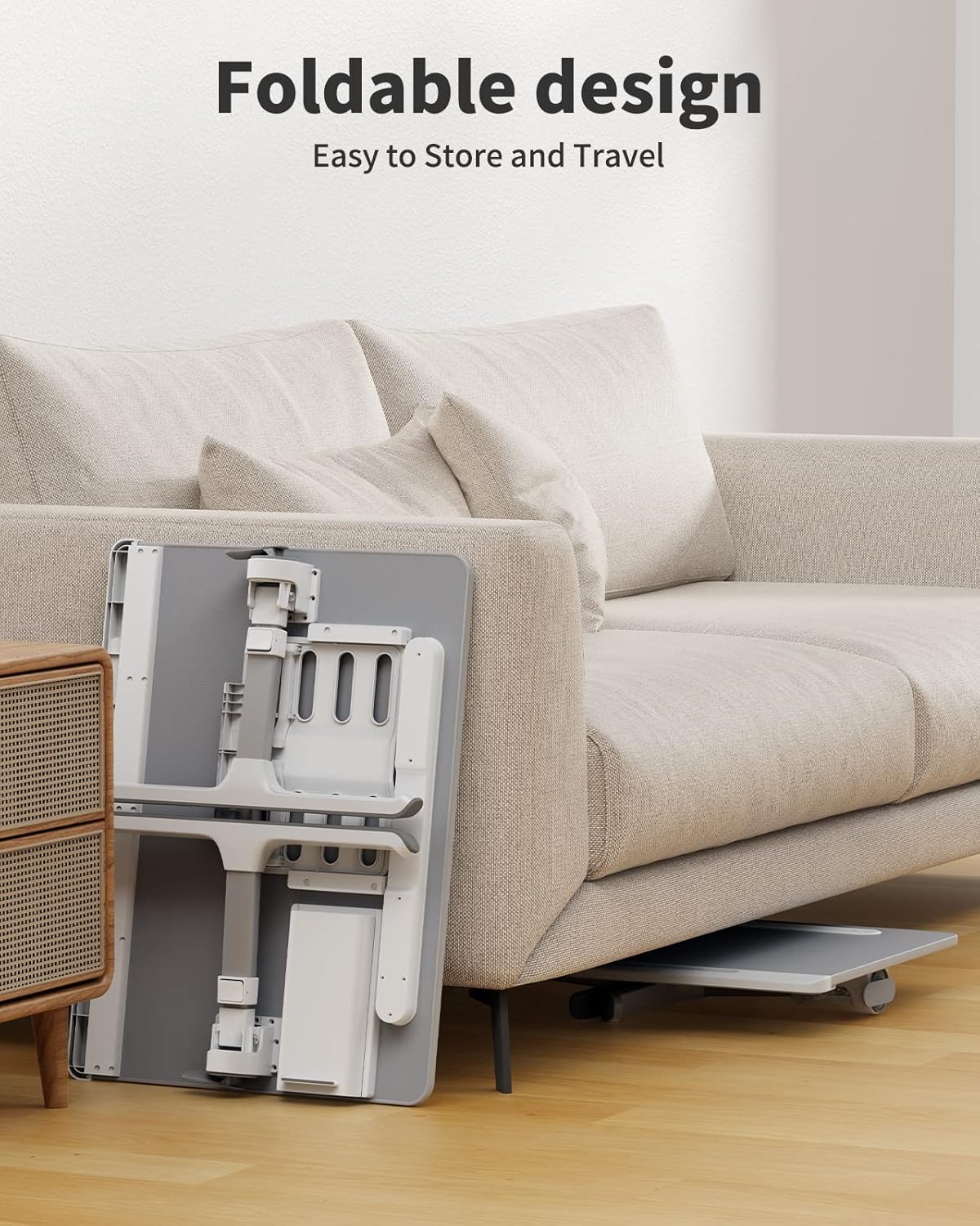 GetDeskor™ Smart Laptop Bed Desk with LED Lamp